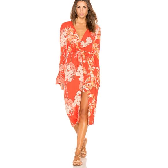 FREE PEOPLE Mixed Print Twist Dress // M - Picture 1 of 14